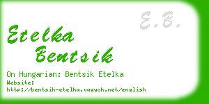 etelka bentsik business card